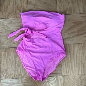 Aerie Strapless One Piece- Pink